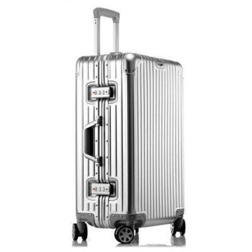 High-Capacity Aluminum-Magnesium Trolley Suitcase