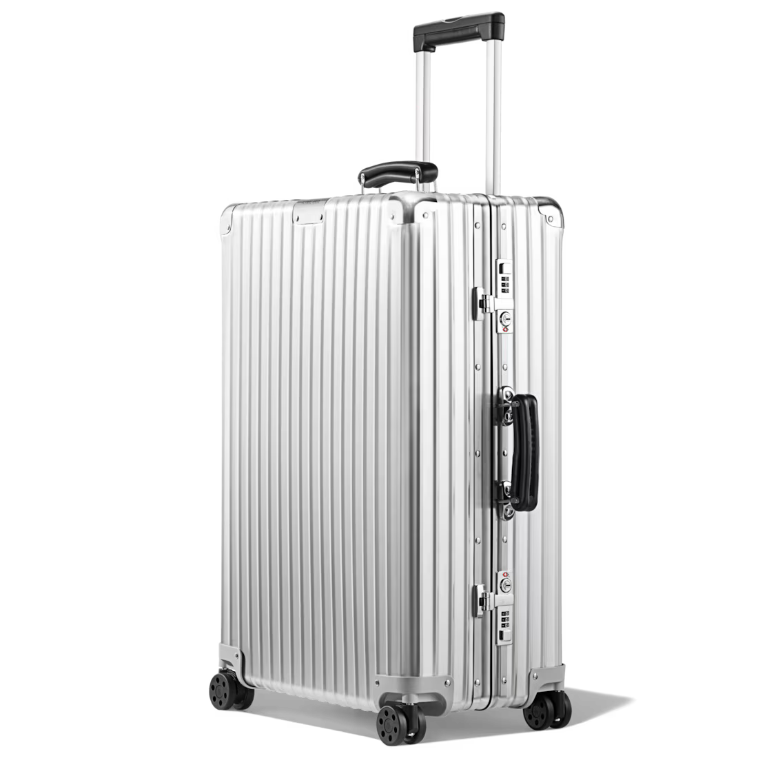 Check-In M Aluminum Suitcase — Silver (No branding)
