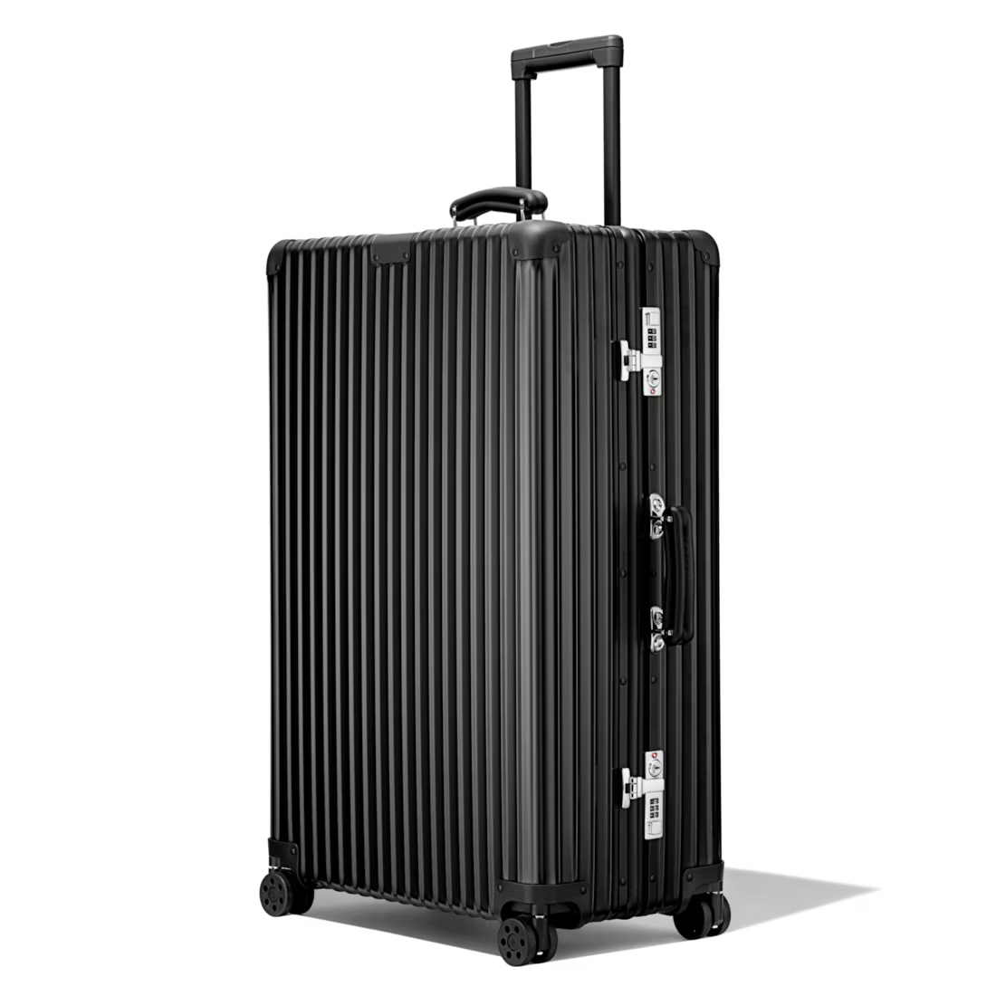 Check-In L Aluminum Suitcase — Black (No branding)