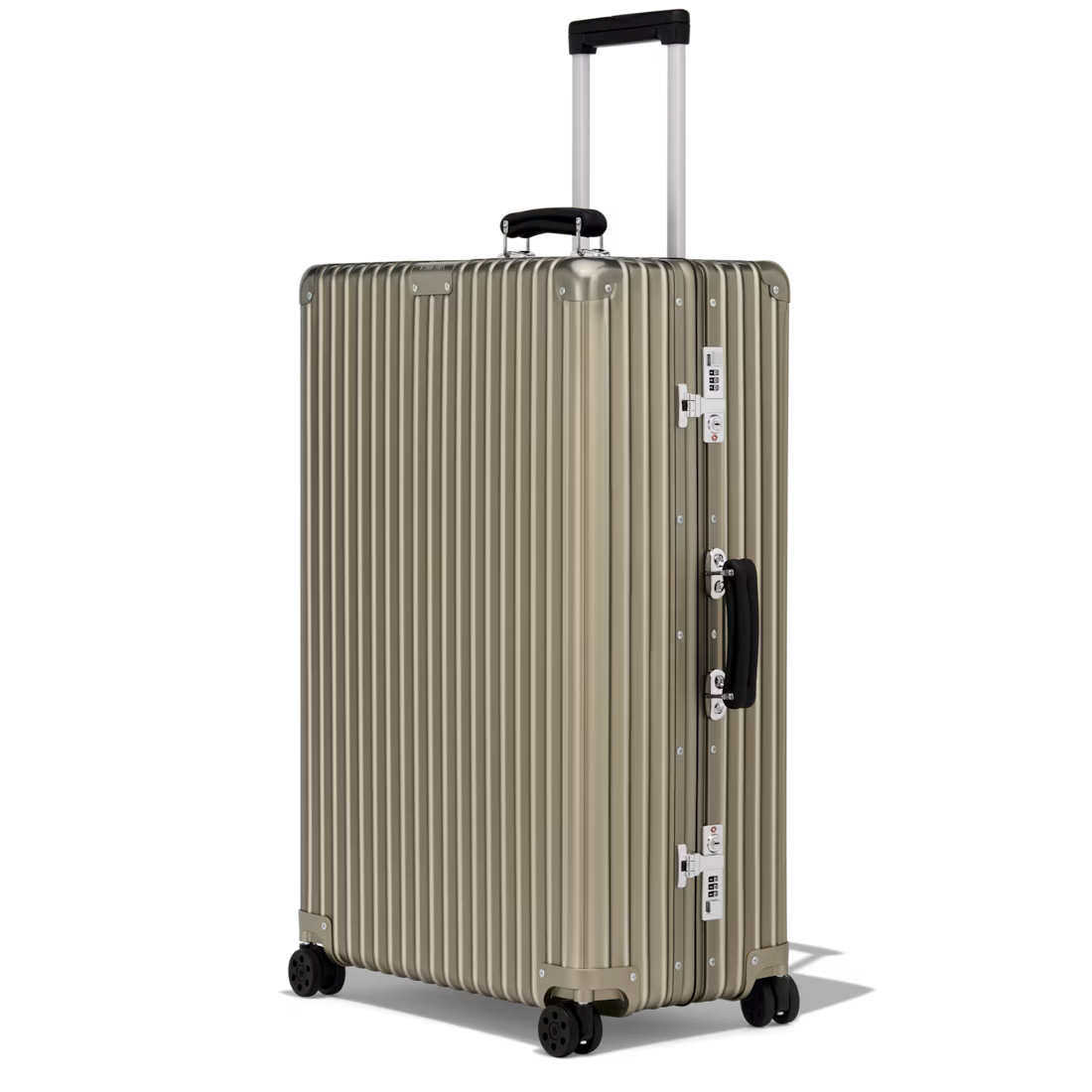 Check-In L Aluminum Suitcase — Titanium (No branding)