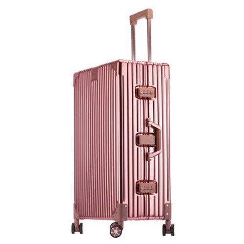 High-Capacity Aluminum-Magnesium Trolley Suitcase