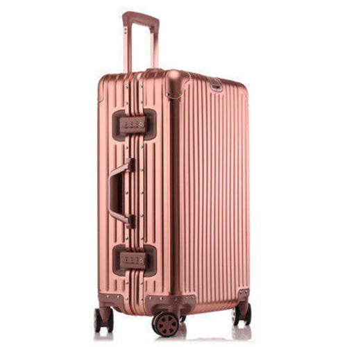 High-Capacity Aluminum-Magnesium Trolley Suitcase