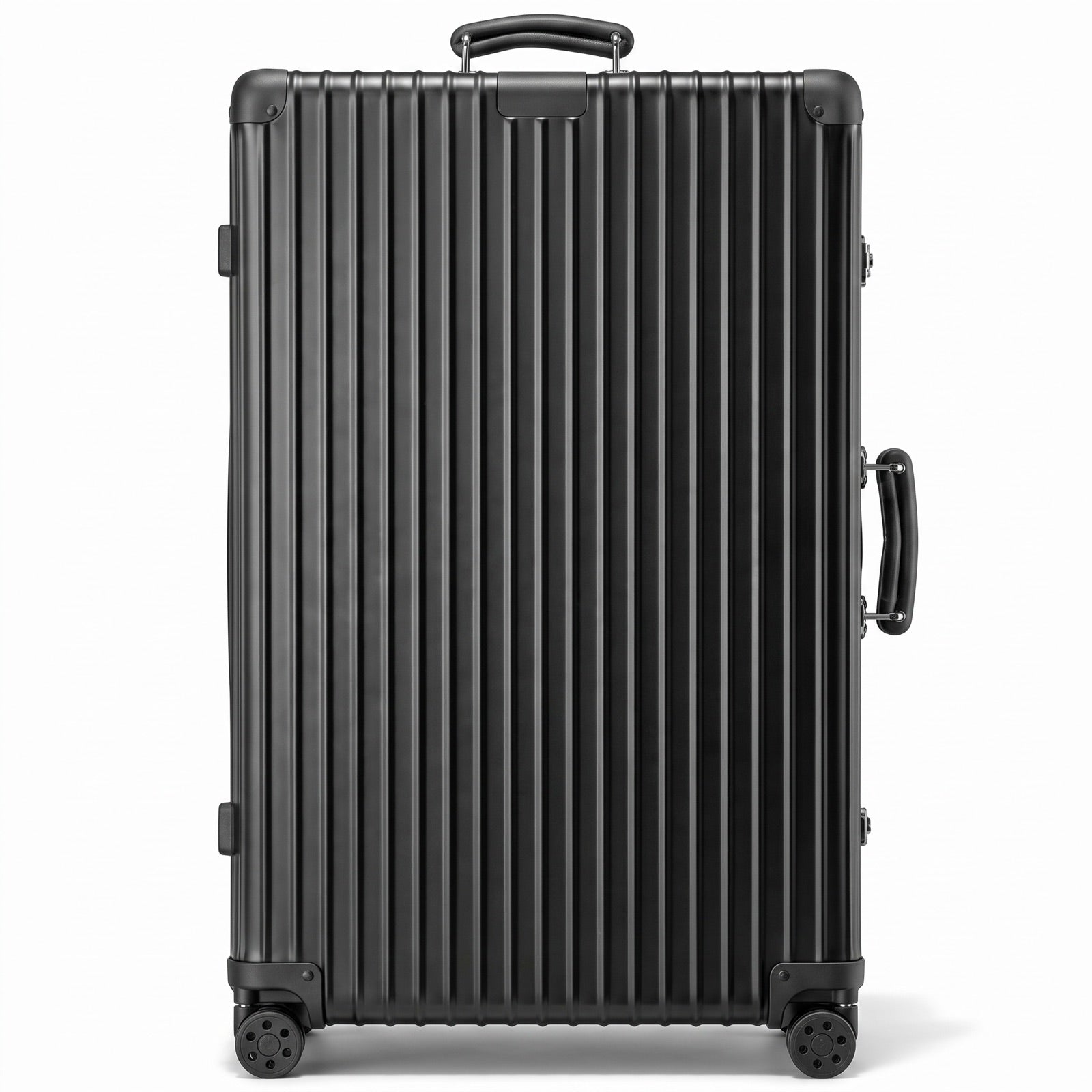 Check-In L Aluminum Suitcase — Black (No branding)