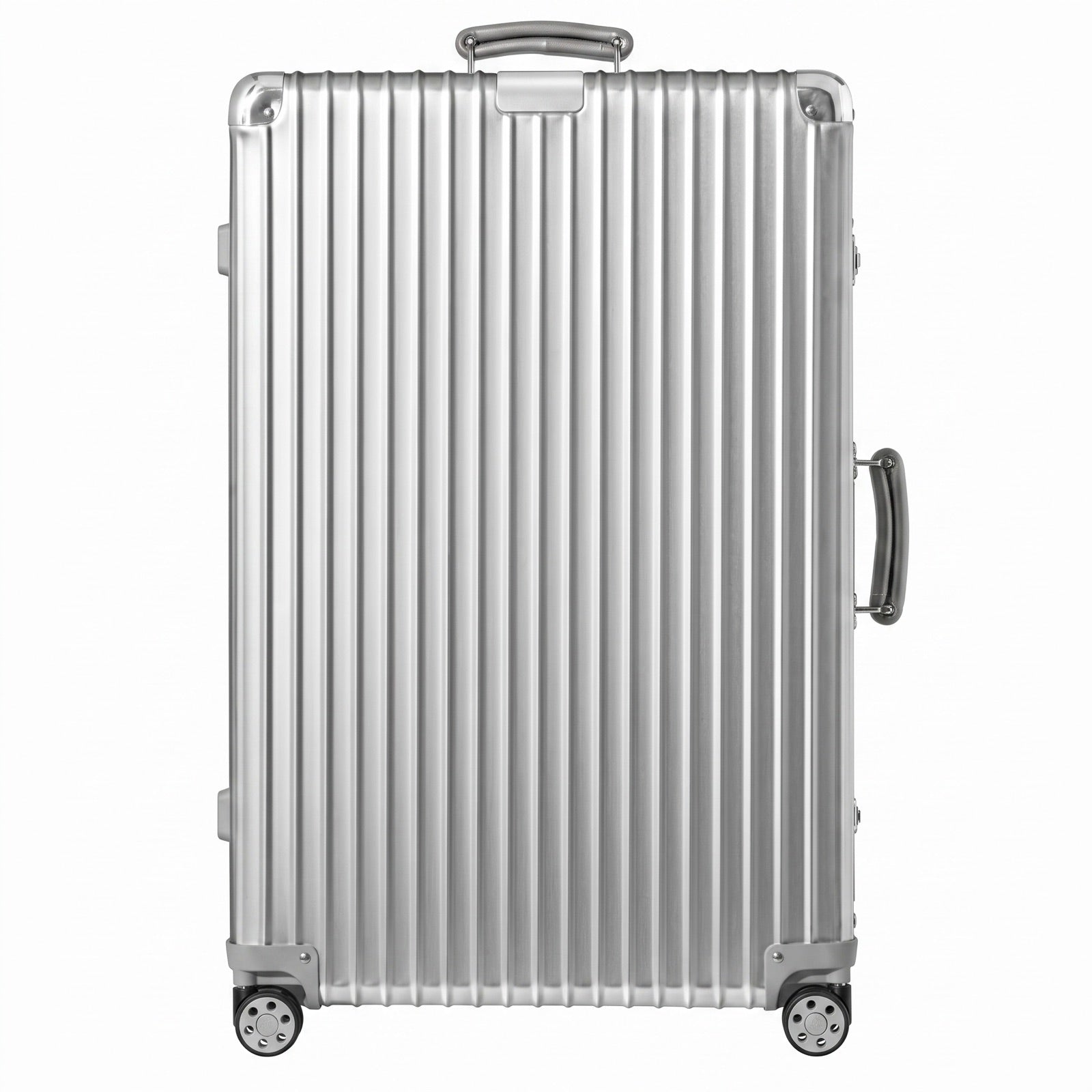 Check-In L Aluminum Suitcase — Silver (No branding)