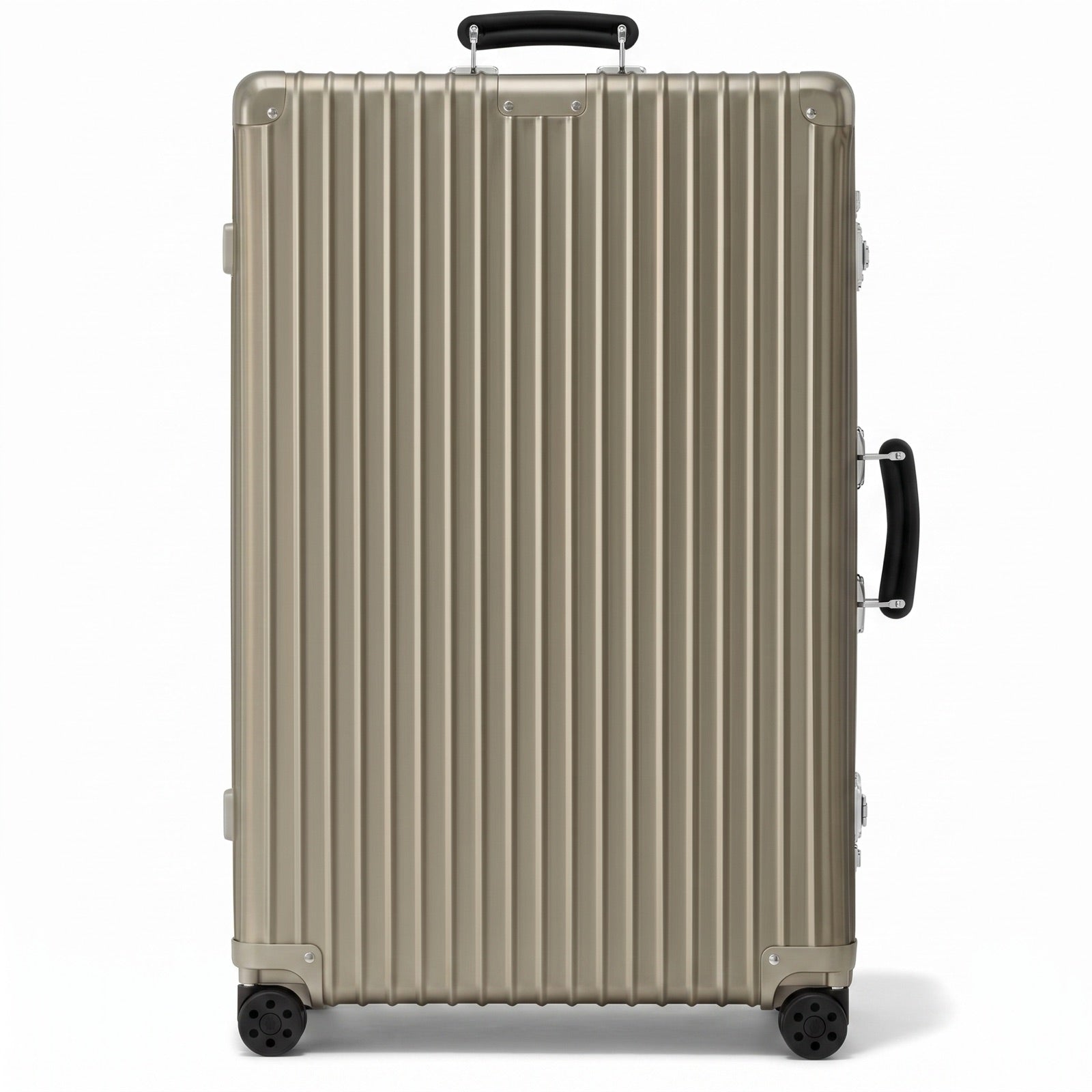 Check-In L Aluminum Suitcase — Titanium (No branding)