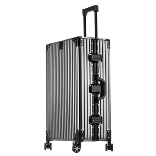 High-Capacity Aluminum-Magnesium Trolley Suitcase